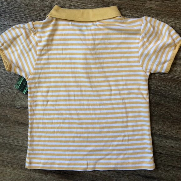 Amber Hagen 4T Girl Top Shirt Lightweight Yellow/White Organic Cotton Bamboo - Picture 5 of 5